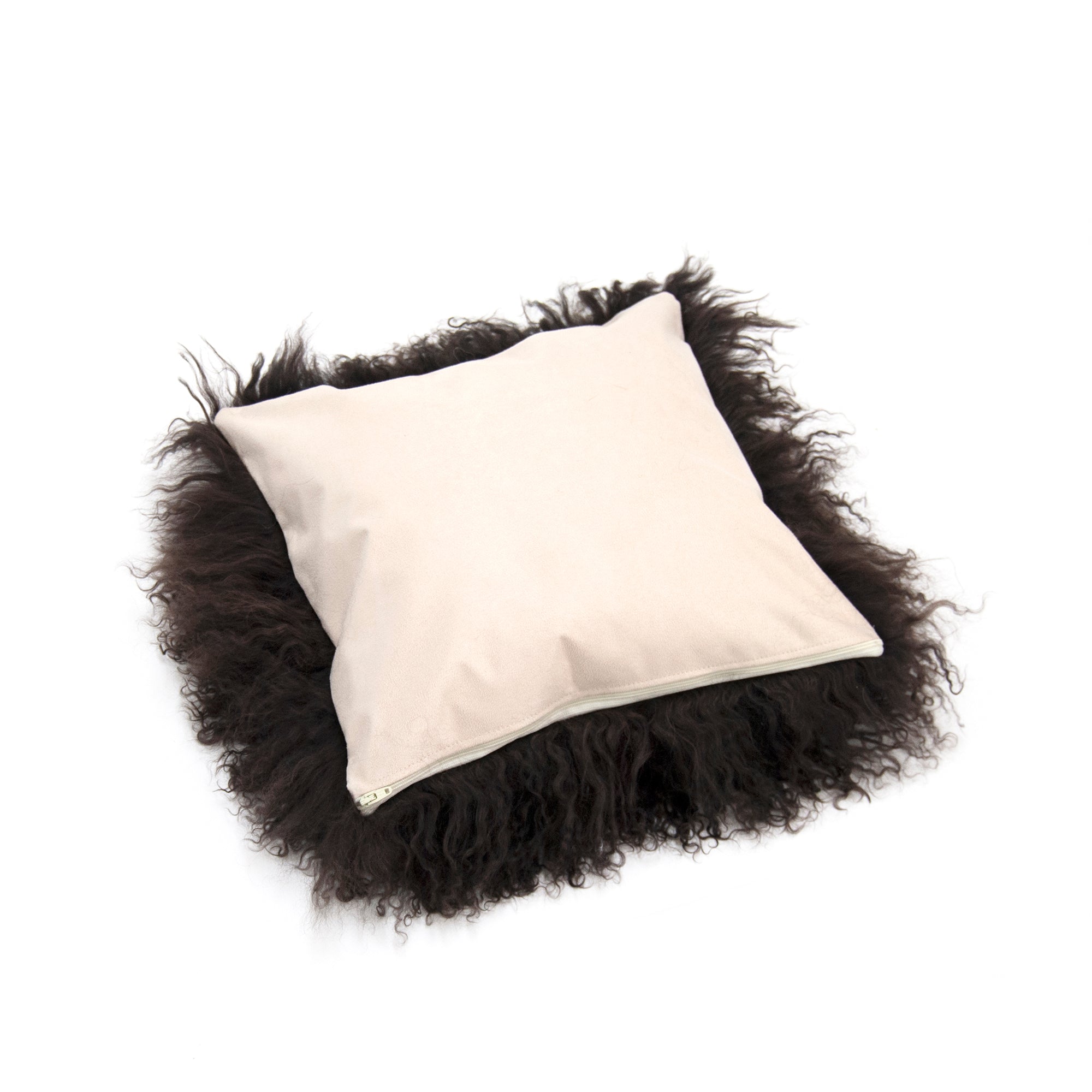 Tibetan Lamb Cushion Cover - Cocoa